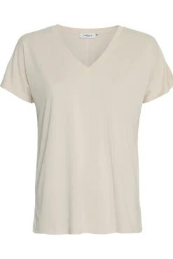 Dames t-shirt korte mouw bruin