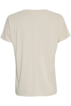 Dames t-shirt korte mouw bruin