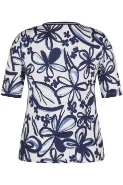 Dames t-shirt korte mouw blauw
