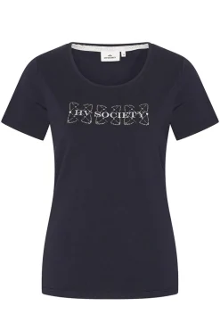 Dames t-shirt korte mouw blauw