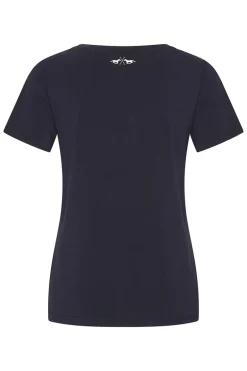 Dames t-shirt korte mouw blauw