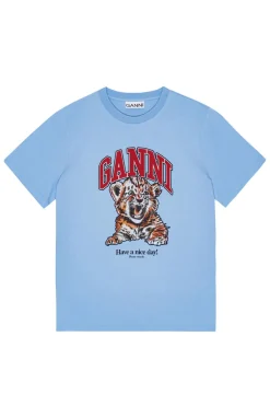 Dames t-shirt korte mouw blauw