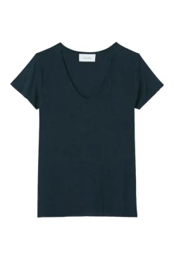 Dames t-shirt korte mouw blauw