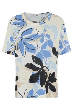 Dames t-shirt korte mouw blauw