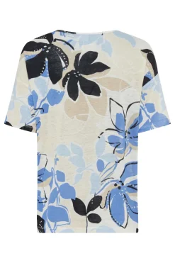 Dames t-shirt korte mouw blauw