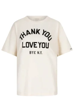 Dames t-shirt korte mouw ecru