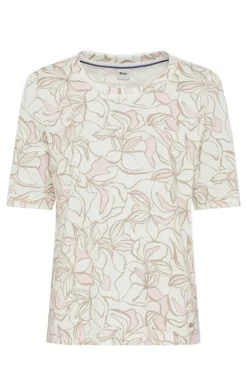 Dames t-shirt korte mouw ecru