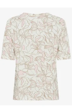 Dames t-shirt korte mouw ecru