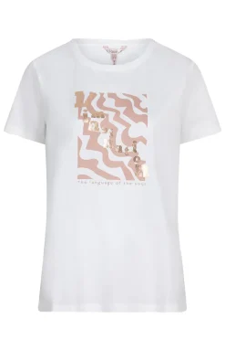 Dames t-shirt korte mouw ecru