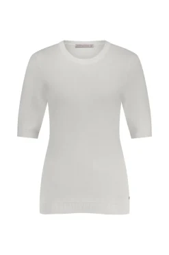 Dames t-shirt korte mouw ecru