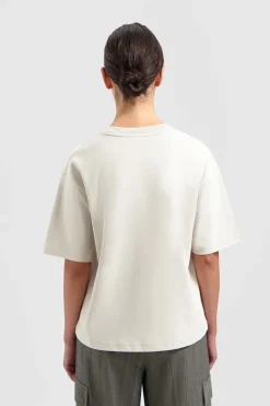 Dames t-shirt korte mouw ecru