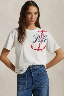 Dames t-shirt korte mouw ecru