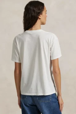 Dames t-shirt korte mouw ecru