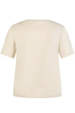 Dames t-shirt korte mouw ecru