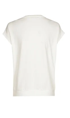 Dames t-shirt korte mouw ecru