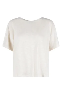 Dames t-shirt korte mouw ecru