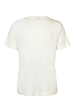 Dames t-shirt korte mouw ecru