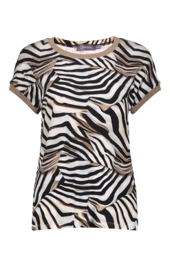 Dames t-shirt korte mouw ecru