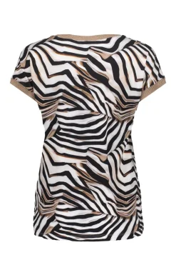Dames t-shirt korte mouw ecru