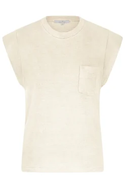 Dames t-shirt korte mouw ecru