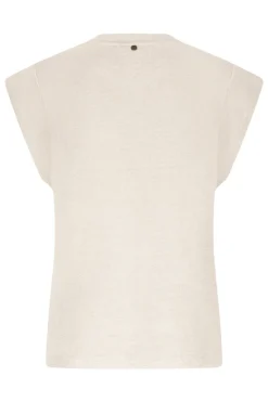 Dames t-shirt korte mouw ecru