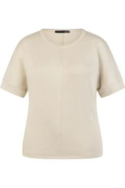 Dames t-shirt korte mouw ecru