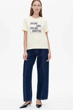 Dames t-shirt korte mouw ecru
