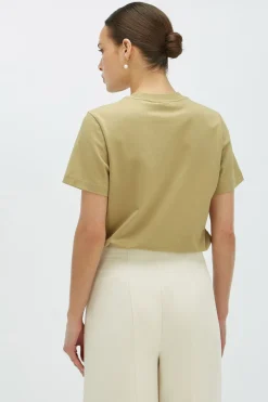 Dames t-shirt korte mouw groen