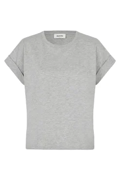 Dames t-shirt korte mouw grijs