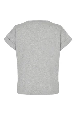 Dames t-shirt korte mouw grijs