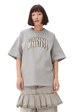 Dames t-shirt korte mouw grijs