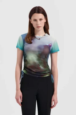 Dames t-shirt korte mouw groen