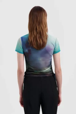 Dames t-shirt korte mouw groen