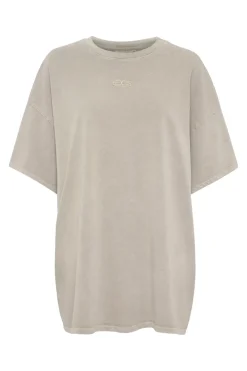 Dames t-shirt korte mouw grijs