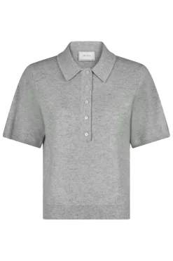 Dames t-shirt korte mouw grijs