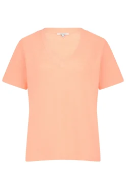 Dames t-shirt korte mouw oranje
