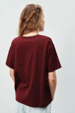 Dames t-shirt korte mouw rood