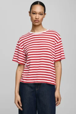 Dames t-shirt korte mouw rood