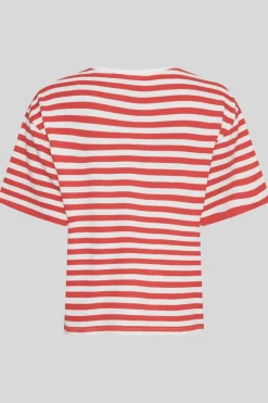 Dames t-shirt korte mouw rood