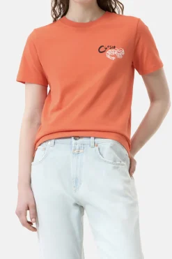 Dames t-shirt korte mouw rood