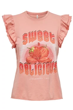 Dames t-shirt korte mouw rood