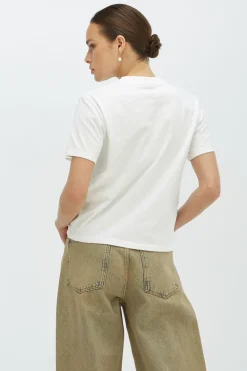 Dames t-shirt korte mouw wit