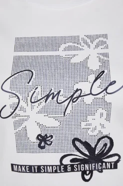Dames t-shirt korte mouw wit