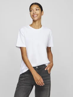 Dames t-shirt korte mouw wit