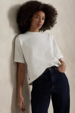 Dames t-shirt korte mouw wit