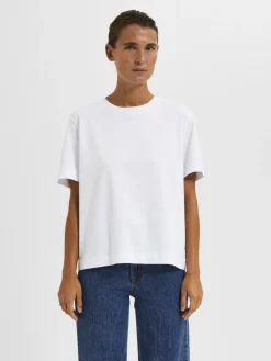 Dames t-shirt korte mouw wit