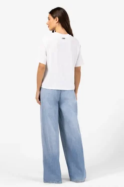 Dames t-shirt korte mouw wit