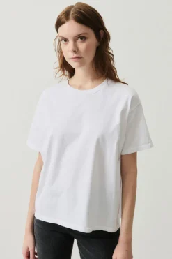 Dames t-shirt korte mouw wit