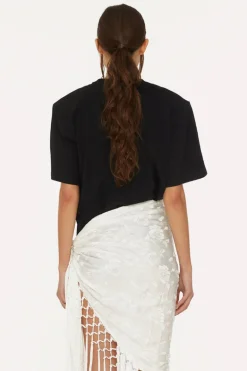 Dames t-shirt korte mouw zwart