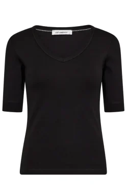 Dames t-shirt korte mouw zwart